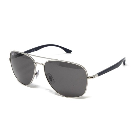 Ray Ban // Men's // RB3683-001B1 Aviator Sunglasses // Silver