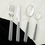 BergHOFF Leo Balance Stainless Steel 24Pc Flatware Set, Moonmist