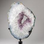 Genuine Amethyst Geode Slice on Stand from Uruguay // 17 lbs