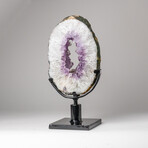 Genuine Amethyst Geode Slice on Stand from Uruguay // 7.5 lbs