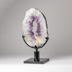 Genuine Amethyst Geode Slice on Stand from Uruguay // 7.5 lbs
