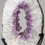 Genuine Amethyst Geode Slice on Stand from Uruguay // 7.5 lbs