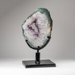 Genuine Amethyst Geode Slice on Stand from Uruguay // 17 lbs