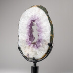 Genuine Amethyst Geode Slice on Stand from Uruguay // 7.5 lbs