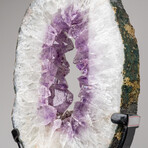 Genuine Amethyst Geode Slice on Stand from Uruguay // 7.5 lbs