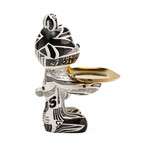 Adam & Friends Home Decor Butler Mouse With Tray Sculpture | 1-Piece | Memphis Print