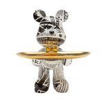 Adam & Friends Home Decor Butler Mouse With Tray Sculpture | 1-Piece | Memphis Print