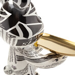 Adam & Friends Home Decor Butler Mouse With Tray Sculpture | 1-Piece | Memphis Print