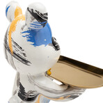 Adam & Friends Home Decor Butler Mouse With Tray Sculpture | 1-Piece | Newsprint