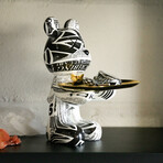 Adam & Friends Home Decor Butler Mouse With Tray Sculpture | 1-Piece | Memphis Print