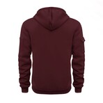 Utility Fleece Hoodie // Burgundy (M)