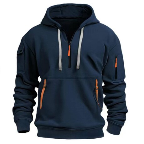 Utility Fleece Hoodie // Navy blue (XS)