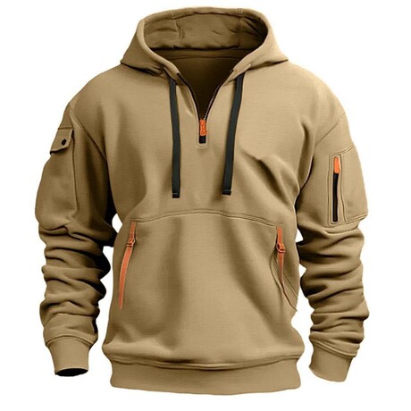 Utility Fleece Hoodie // Khaki (XS)