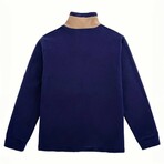 Blocked Fleece Jacket // Navy (S)