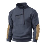 Half-Zip Fleece Pullover w/ Chest Pocket // Grey (XL)