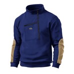 Half-Zip Fleece Pullover w/ Chest Pocket // Navy blue (XS)