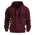 Utility Fleece Hoodie // Burgundy (M)