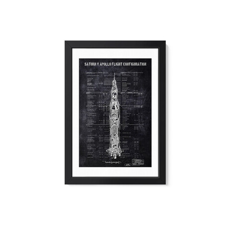 SATURN V by Joseph Fernando (24"H x 16"W x 1"D)