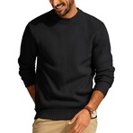 Crewneck Knit Sweater // Black (S)