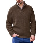 Stand Collar Sweater // Coffee (M)