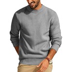 Crewneck Knit Sweater // Grey (L)