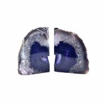 Eternity Agate Medium Pair Bookends // Purple