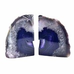 Eternity Agate Large Pair Bookends // Purple