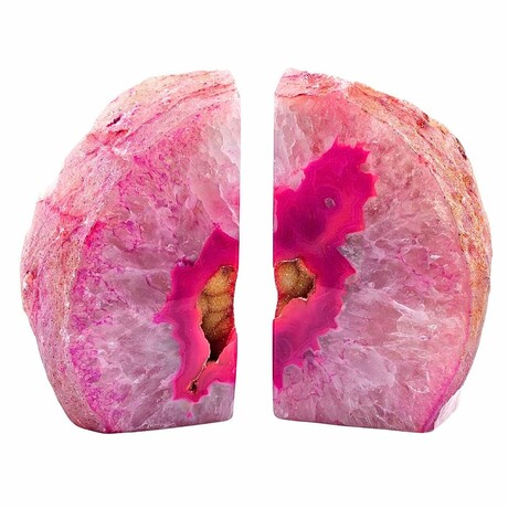 Eternity Agate Large Pair Bookends // Pink