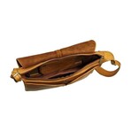 Constancio Large East West Messenger - Vaquetta Leather (Black)