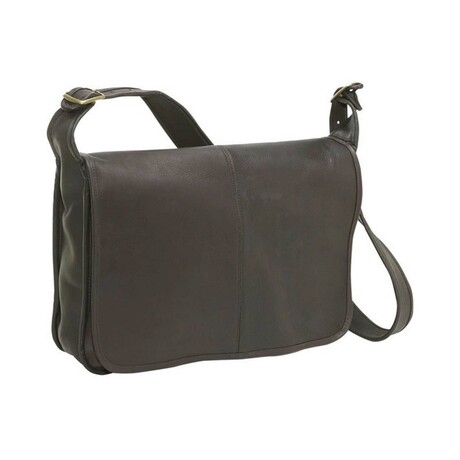 Constancio Large East West Messenger - Vaquetta Leather (Black)