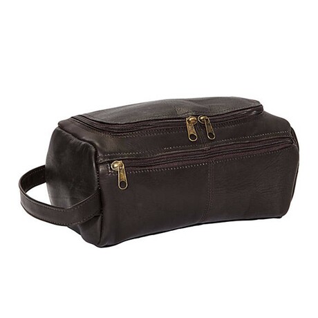 Aman U shaped Dop Kit - Vaquetta Leather (Black)