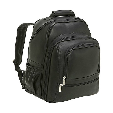 Alroy Extra Large Laptop Backpack - Vaquetta Leather (Black)