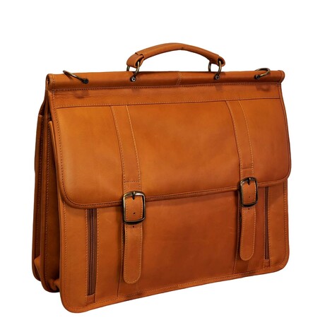 Rodrigo Double Sided Briefcase - Vaquetta Leather (Black)