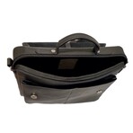 Francis Small Briefcase- Vaquetta Leather (Black)