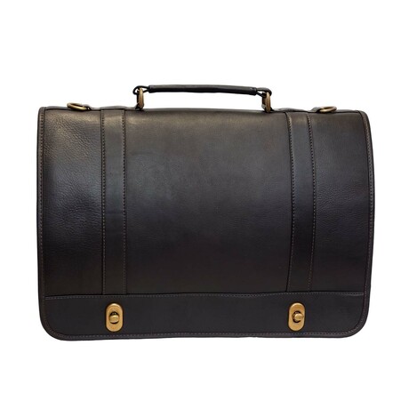 Charlie Large Briefcase - Vaquetta Leather (Black)