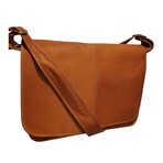 Constancio Large East West Messenger - Vaquetta Leather (Black)