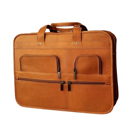 Bradley Large Zip Briefcase - Vaquetta Leather (Black)