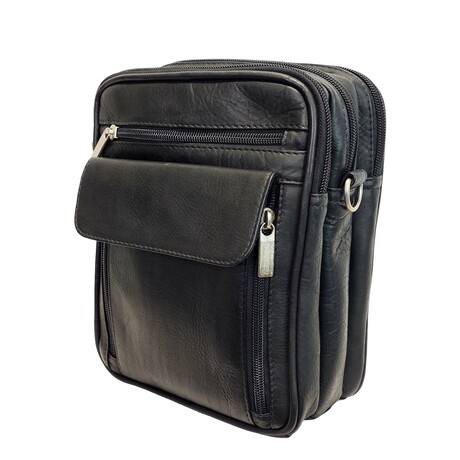 Daza Messenger Bag - Vaquetta Leather (Black)