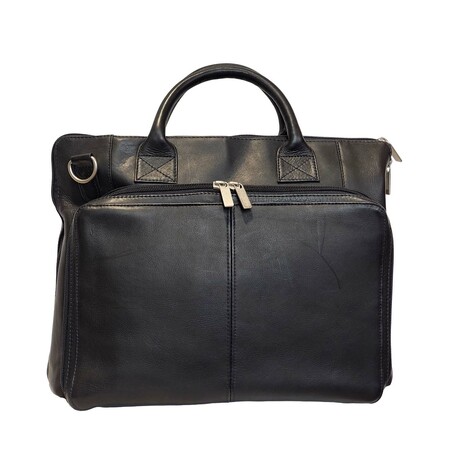 Denise Large Briefcase - Vaquetta Leather (Black)