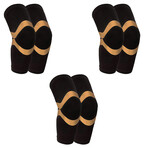 3-Pairs // Copper-Infused Compression Elbow Sleeve // Black + Beige (Medium)