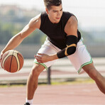 3-Pairs // Copper-Infused Compression Elbow Sleeve // Black + Beige (Medium)