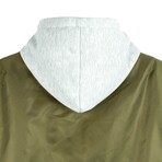 Top Gun® Ma-1 Nylon Bomber Jacket W/ Removable Hood // Olive (2XL)