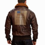 Top Gun® Official Signature Series Leather Jacket // Brown (3XL)