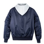 Top Gun® Ma-1 Nylon Bomber Jacket W/ Removable Hood // Navy (3XL)