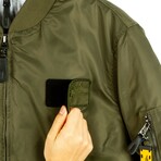 Top Gun® Ma-1 Nylon Bomber Jacket W/ Removable Hood // Olive (2XL)