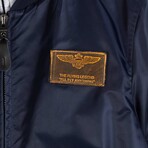 Top Gun® Ma-1 Nylon Bomber Jacket W/ Removable Hood // Navy (3XL)