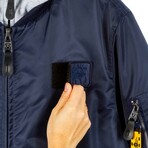 Top Gun® Ma-1 Nylon Bomber Jacket W/ Removable Hood // Navy (3XL)