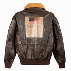 Top Gun® Official Signature Series Leather Jacket // Brown (3XL)