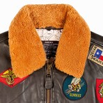 Top Gun® Official Signature Series Leather Jacket // Brown (3XL)