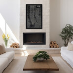 Blueprint Map New York Canvas Art Print by Sue Schlabach (16"H x 24"W x 1.5"D)